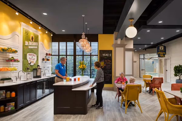 The community juice bar, one of the all-inclusive amenities