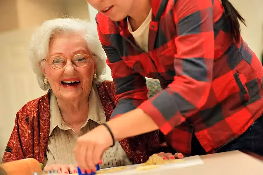 Áegis Living residents taking part in a lively community program