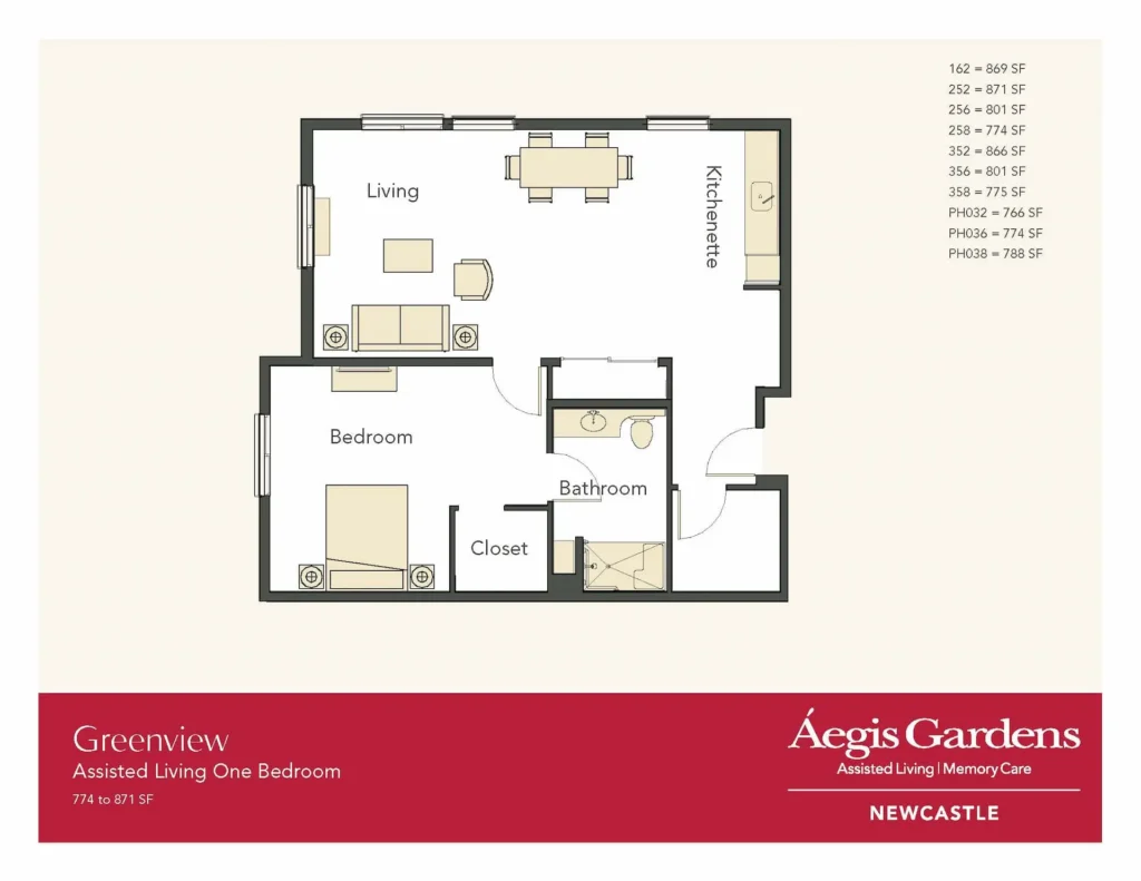 One Bedroom · Plan 6 floor plan