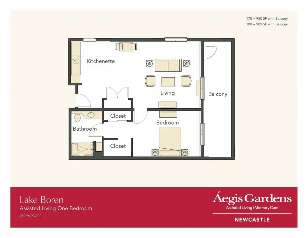 One Bedroom floor plan