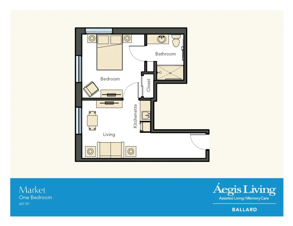 One Bedroom · Plan 2 floor plan
