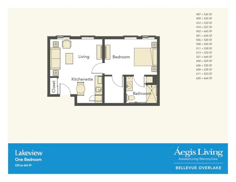 One Bedroom · Plan 2 floor plan