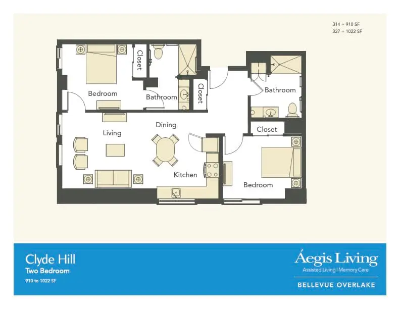 Two Bedroom floor plan