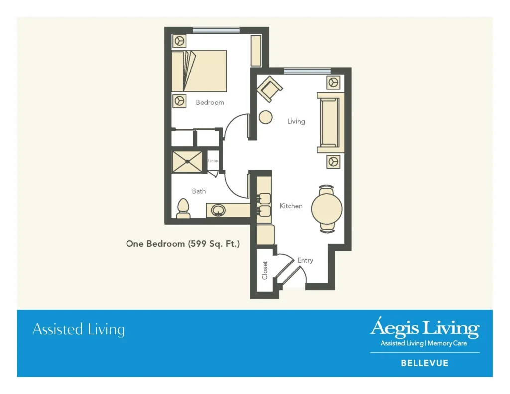One Bedroom · Plan 2 floor plan