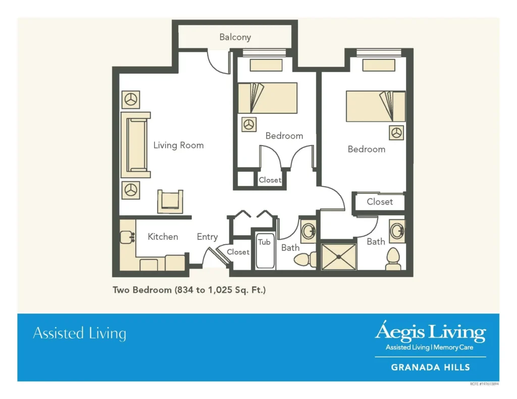 Two Bedroom floor plan