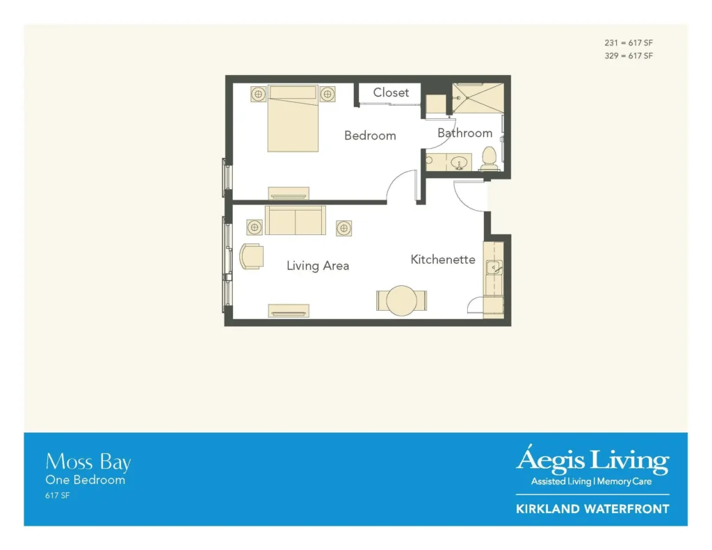 One Bedroom floor plan