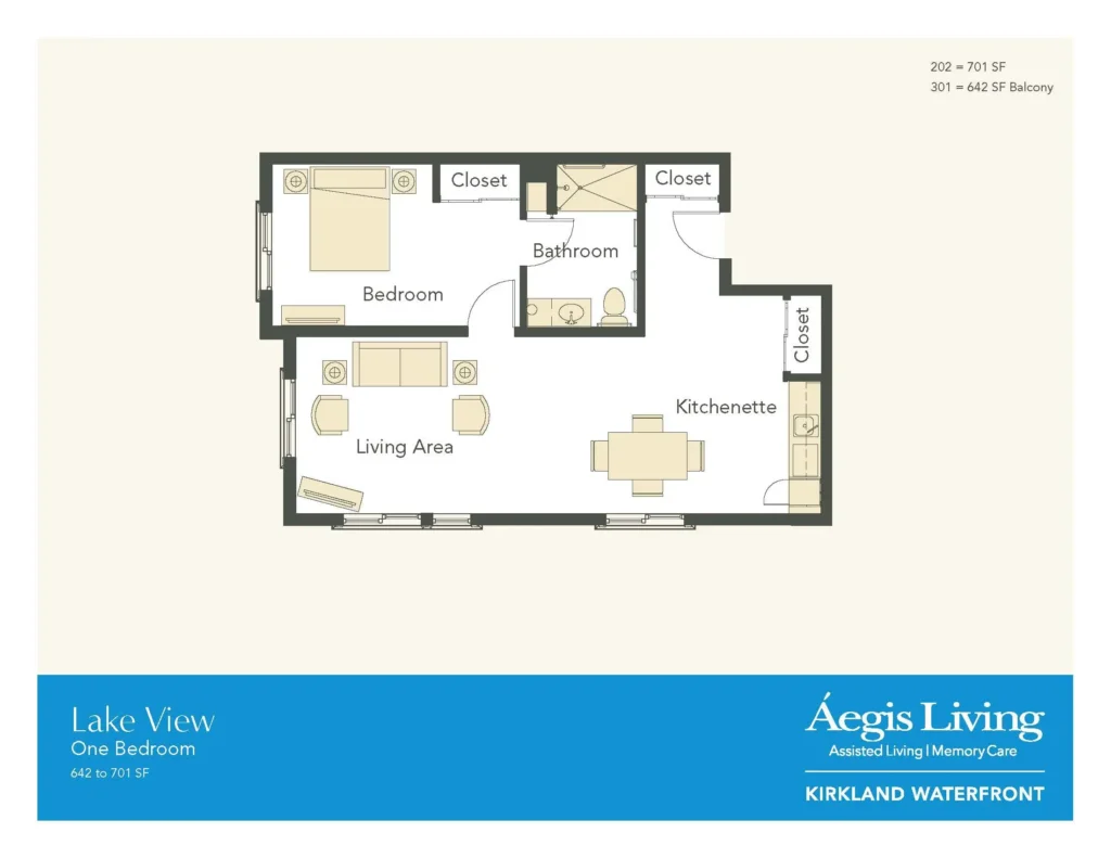 One Bedroom · Plan 2 floor plan