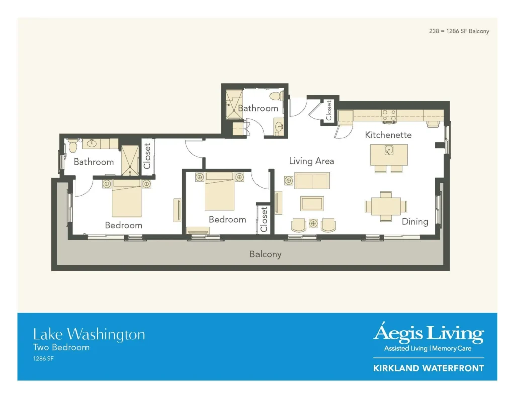 Two Bedroom · Plan 2 floor plan