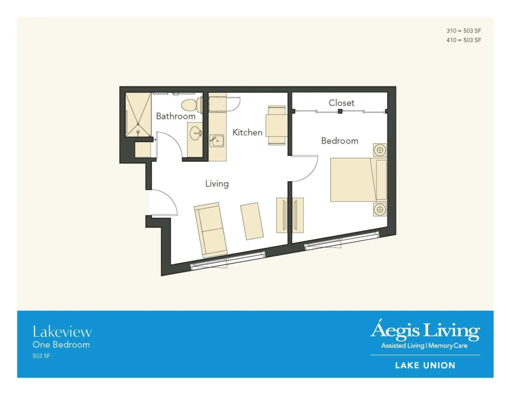 One Bedroom floor plan