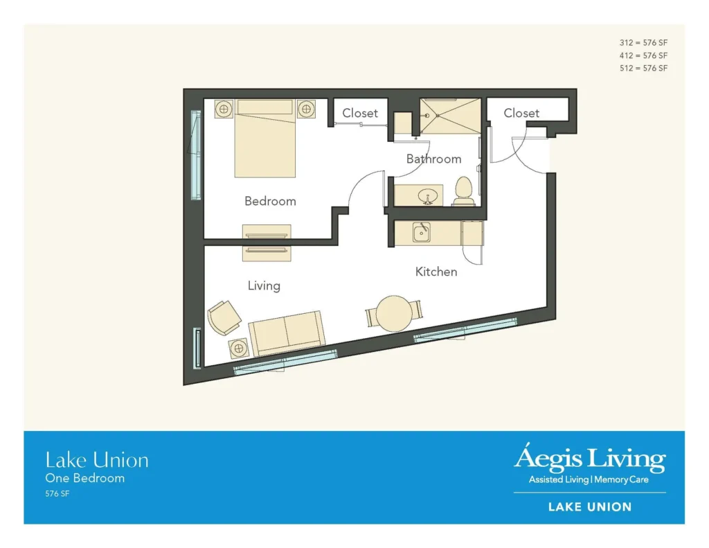 One Bedroom · Plan 2 floor plan