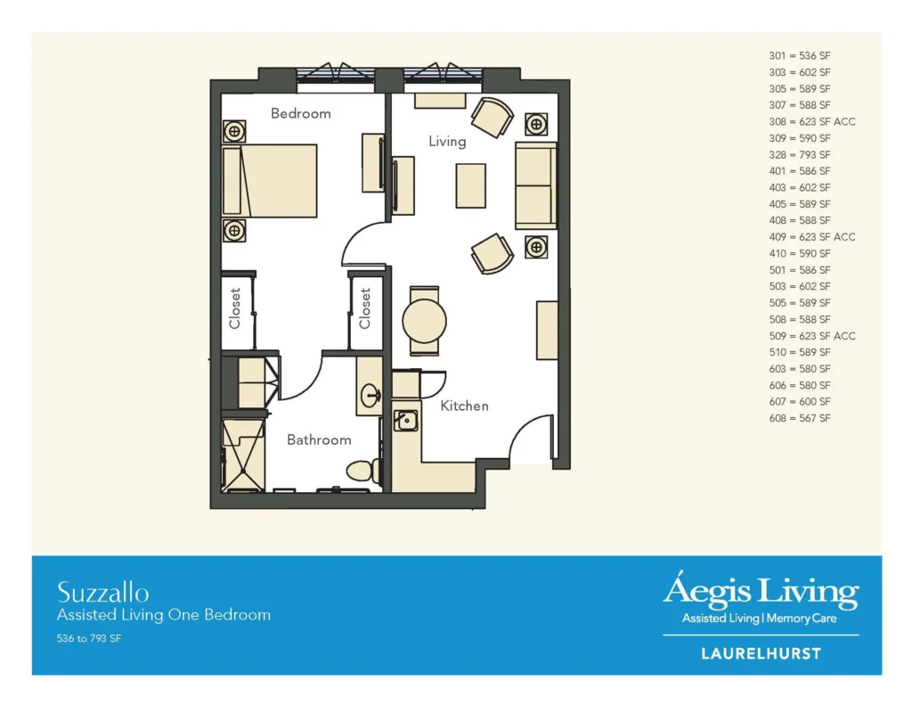 One Bedroom · Plan 2 floor plan