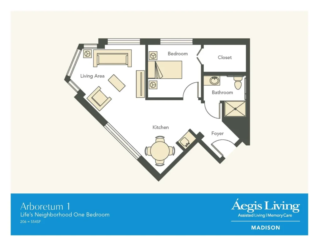 One Bedroom floor plan