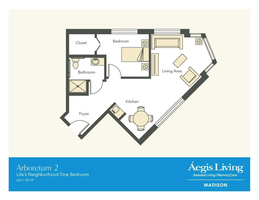 One Bedroom · Plan 2 floor plan