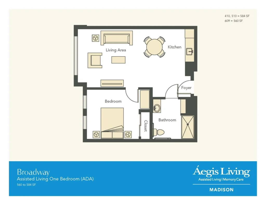 One Bedroom · Plan 3 floor plan