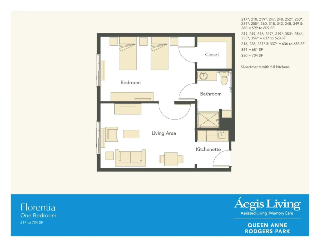One Bedroom · Plan 2 floor plan