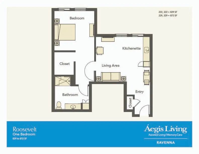 One Bedroom · Plan 2 floor plan