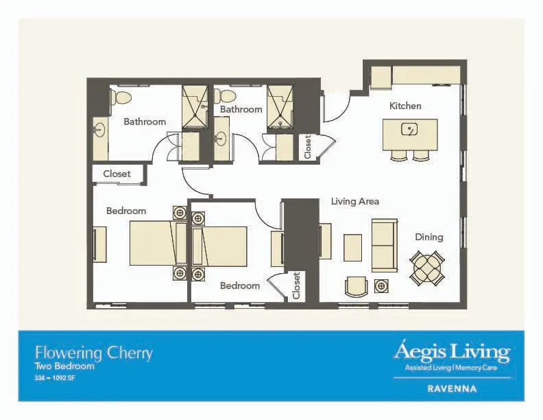 Two Bedroom floor plan