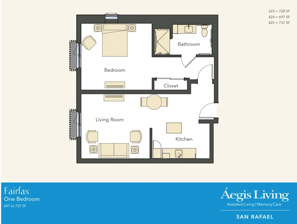 One Bedroom · Plan 2 floor plan
