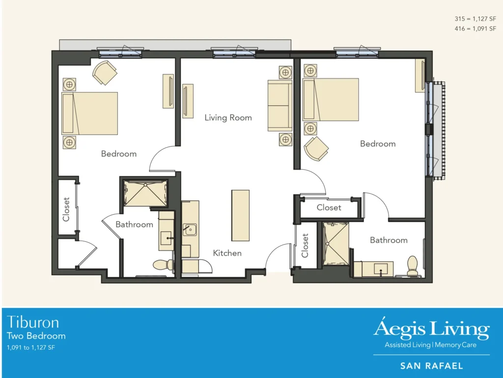 Two Bedroom floor plan