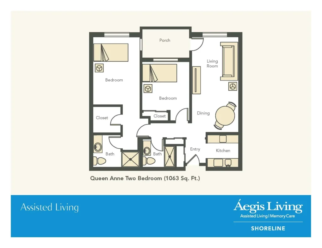 Two Bedroom floor plan