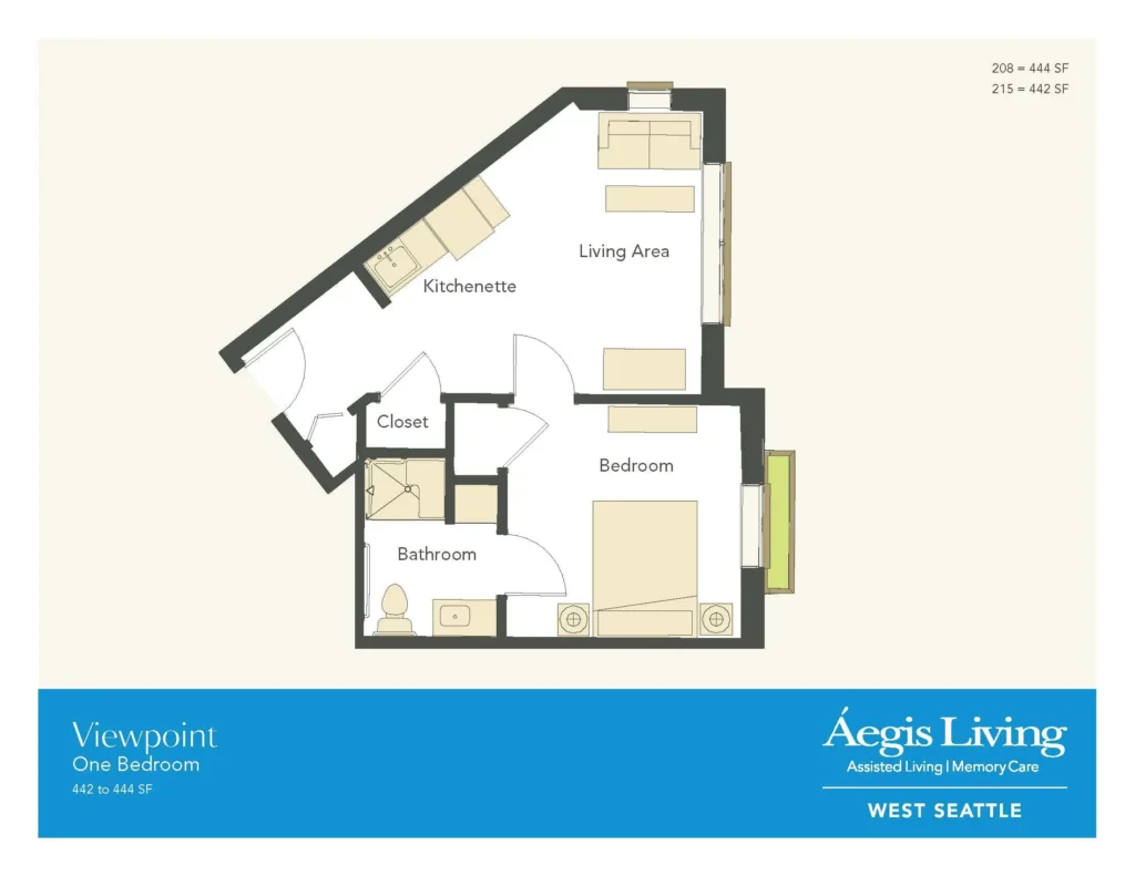 One Bedroom floor plan