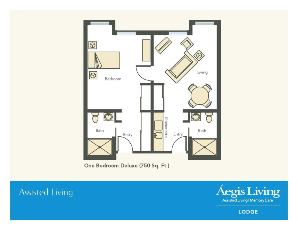 One Bedroom · Plan 3 floor plan