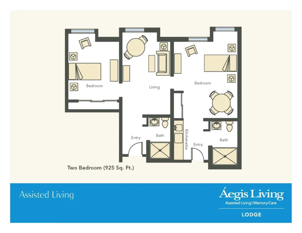 Two Bedroom · Plan 2 floor plan