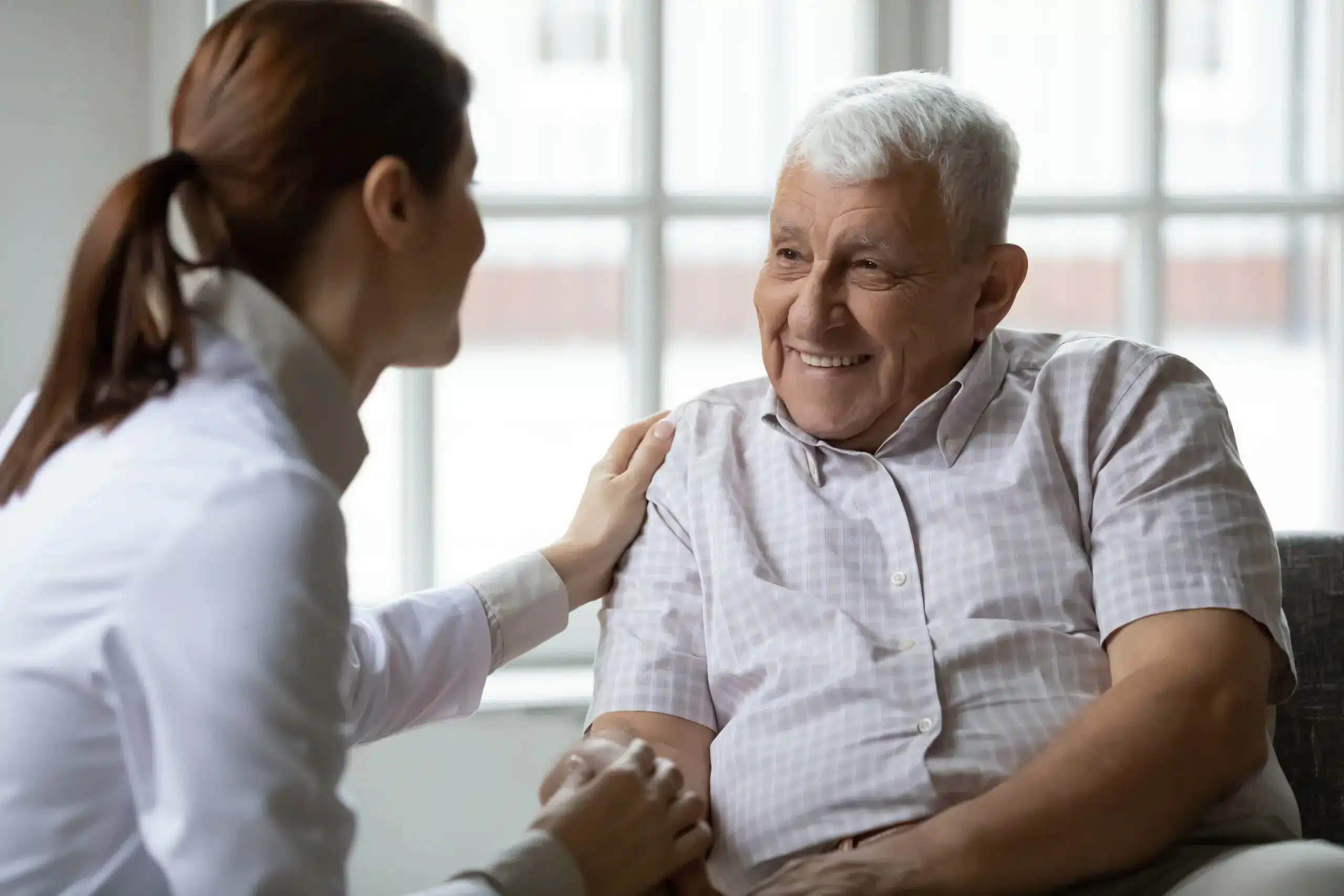 Resident practicing daily living skills